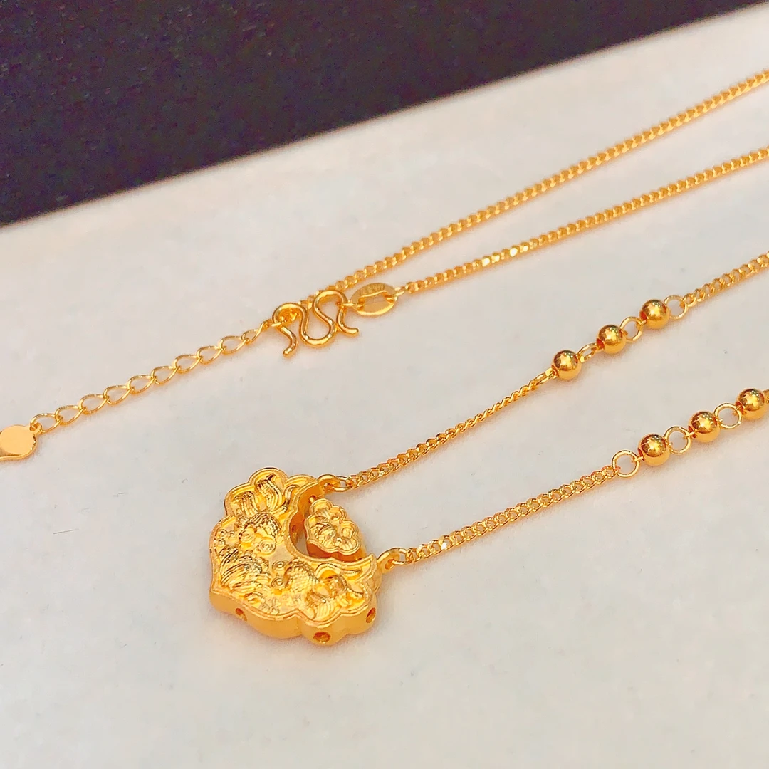 【水贝黄金】足 金999锦鲤锁套链C200
