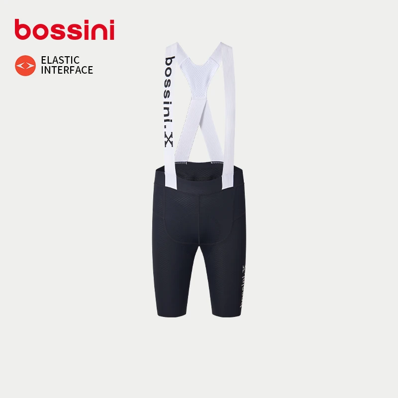 bossini/堡狮龙男士公路自行车骑行背带短裤高弹双箭头坐垫