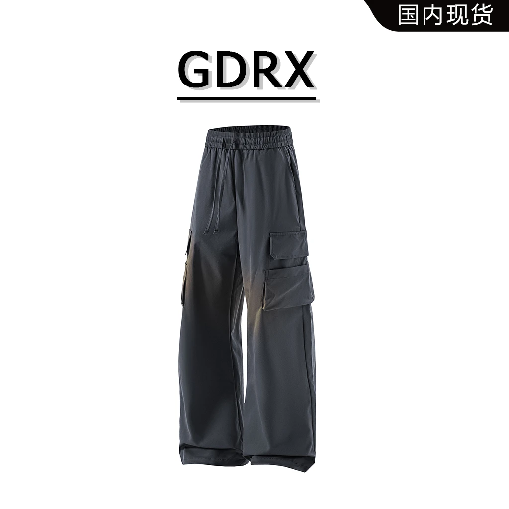 GDRX美式系带休闲裤2025年秋季新款复古潮流宽松垂感百搭阔腿裤