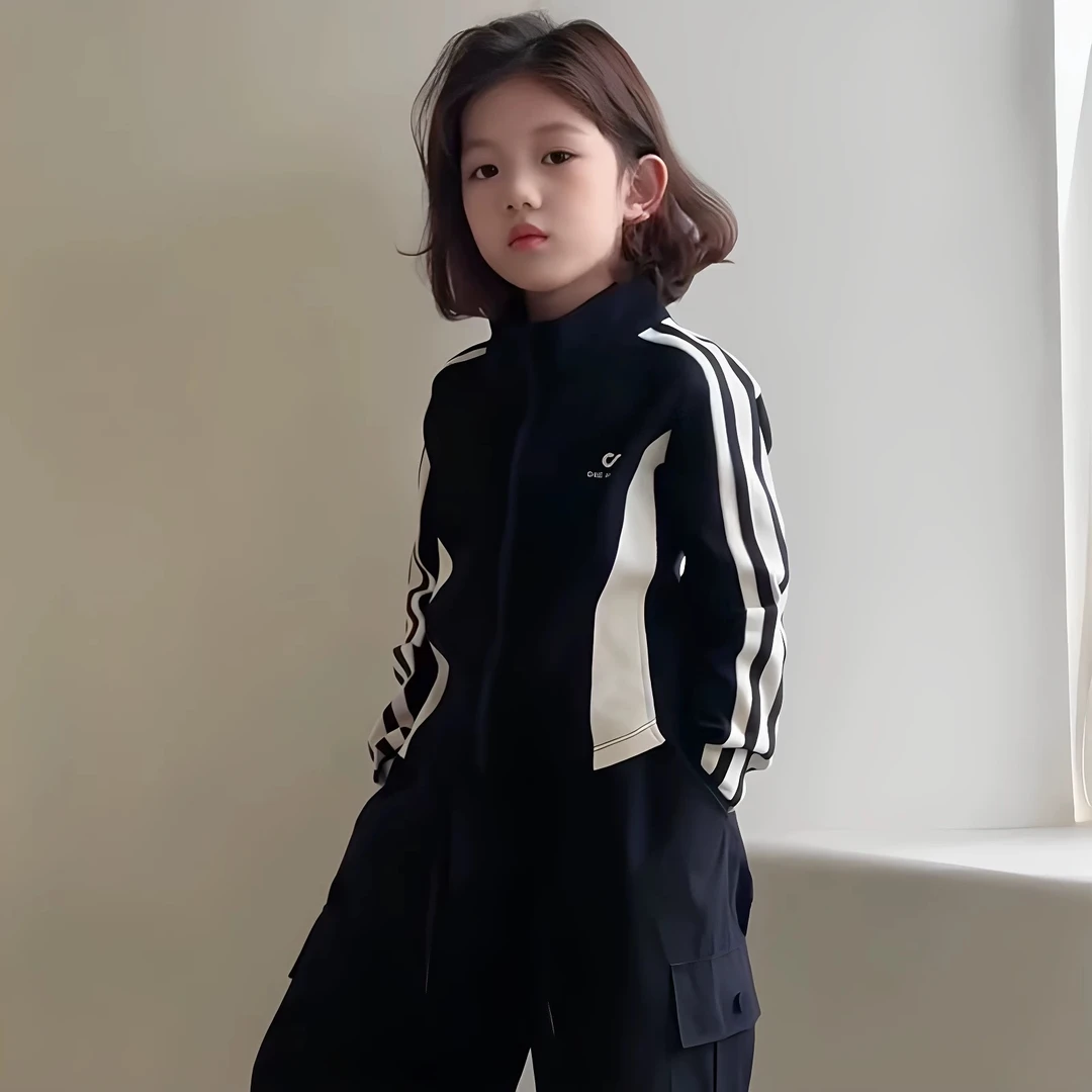 女童套装春秋款2025新款洋气儿童春装运动服两件套休闲女大童衣服