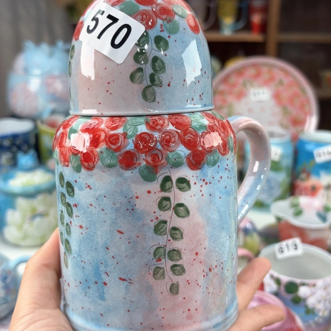 景德镇手绘高温釉下彩陶瓷茶具