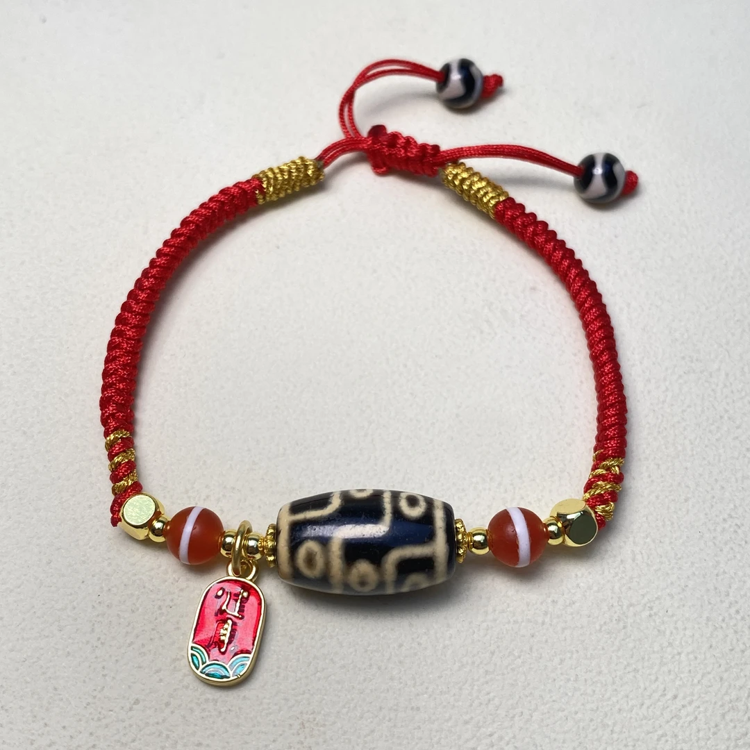 【铭记珠宝】玛瑙手绳17-DM03L208【多样性发一件】约10*18mm