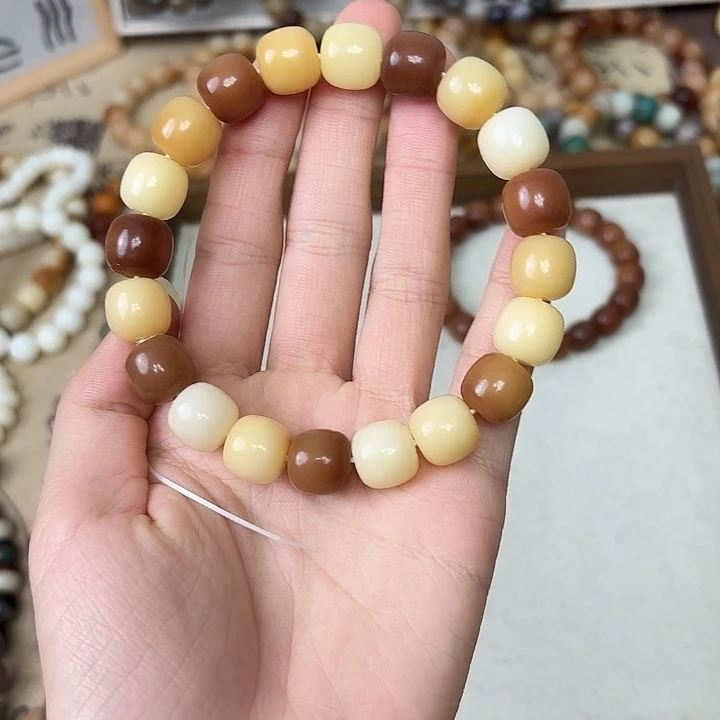 菩提根/象牙果手串卡12多宝水磨微瑕