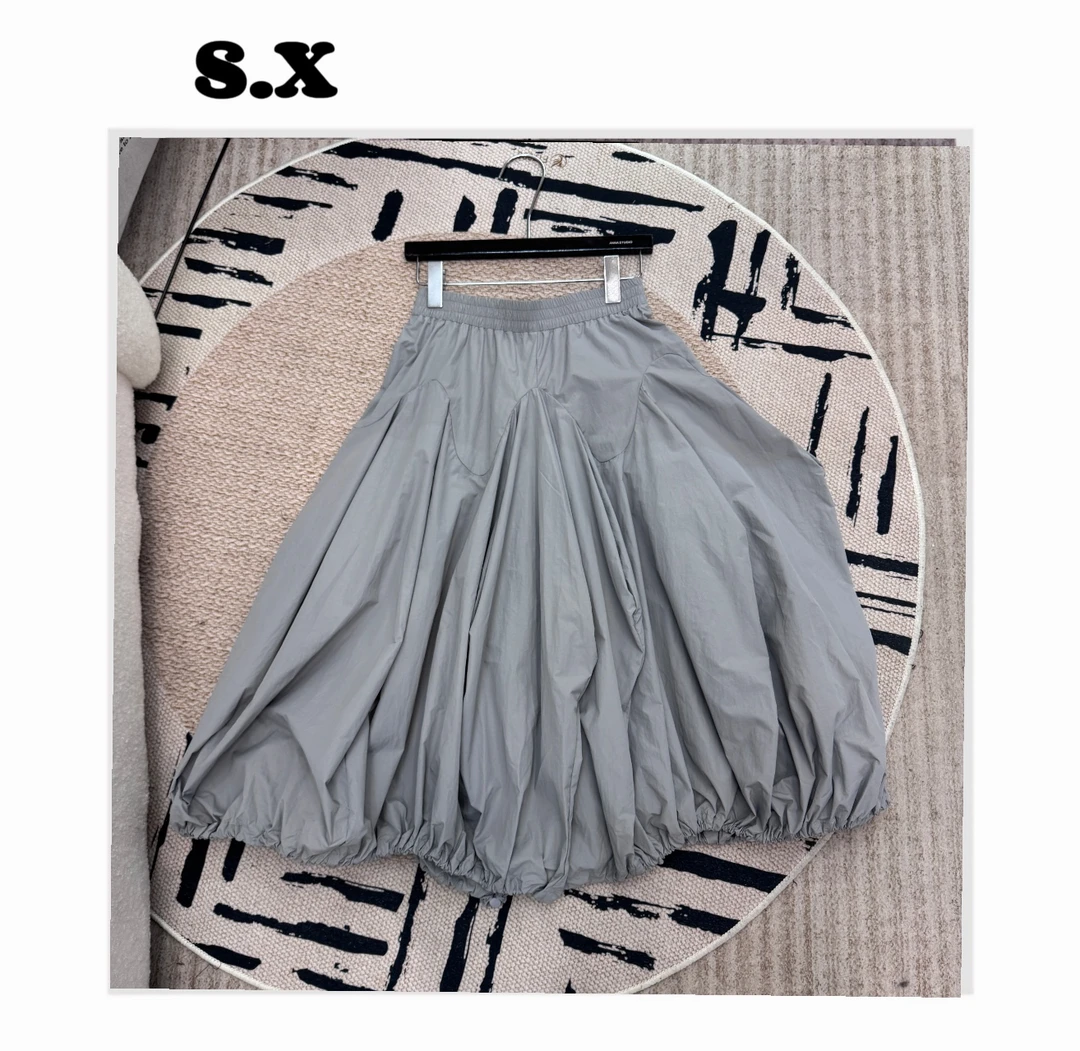 S.X 2025春夏新款 小众款设计半身裙