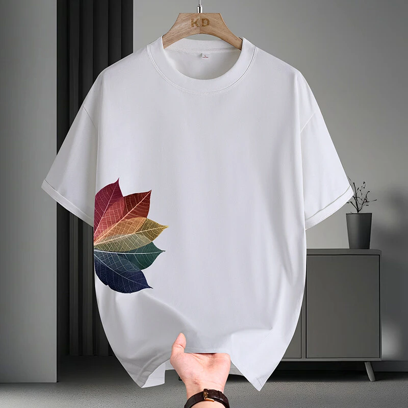 上衣男士夏季半袖宽松潮流圆领白色运动休闲百搭印花ins韩版T恤