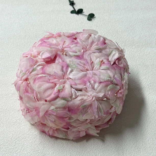 【六六中古】孤品浪漫粉紫色帽子th5469