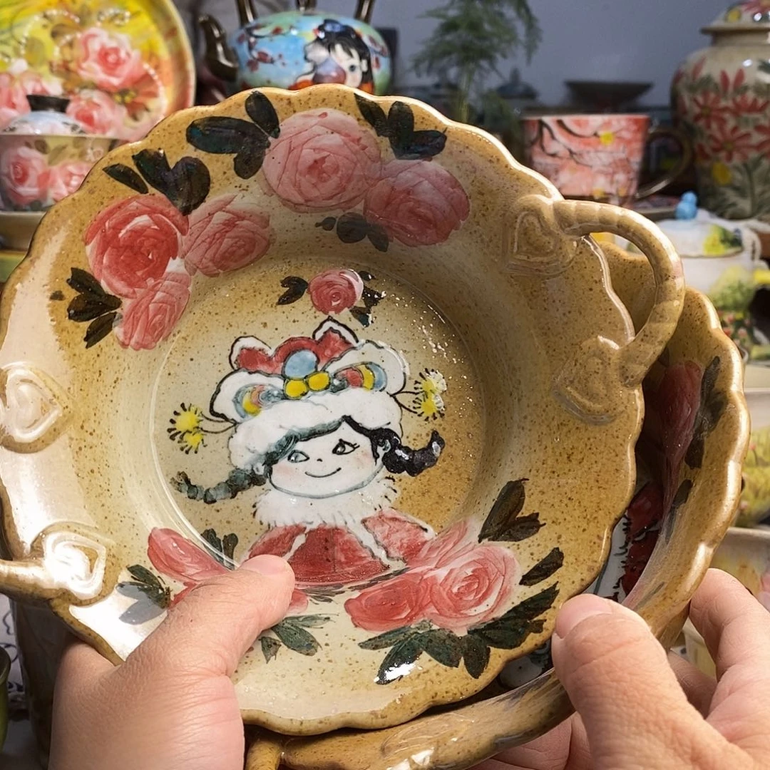 瓷片福利多多手绘陶瓷