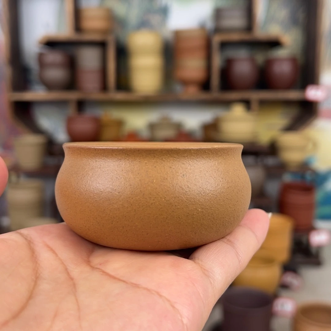 紫砂茶杯拙器甄选，纯原本矿。