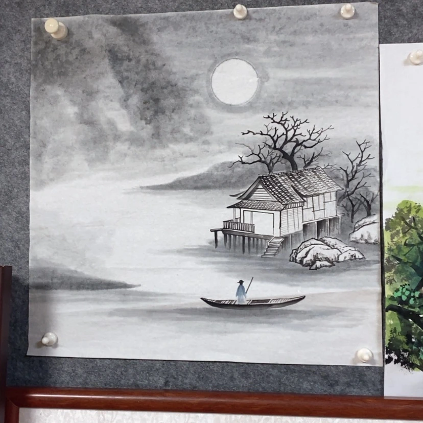 【闪购商品】国画纵****)手绘国画宣纸画心
