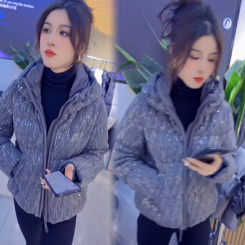 2025秋冬新款时尚显瘦气质网红高档洋气女高级百搭宽松大码棉服潮