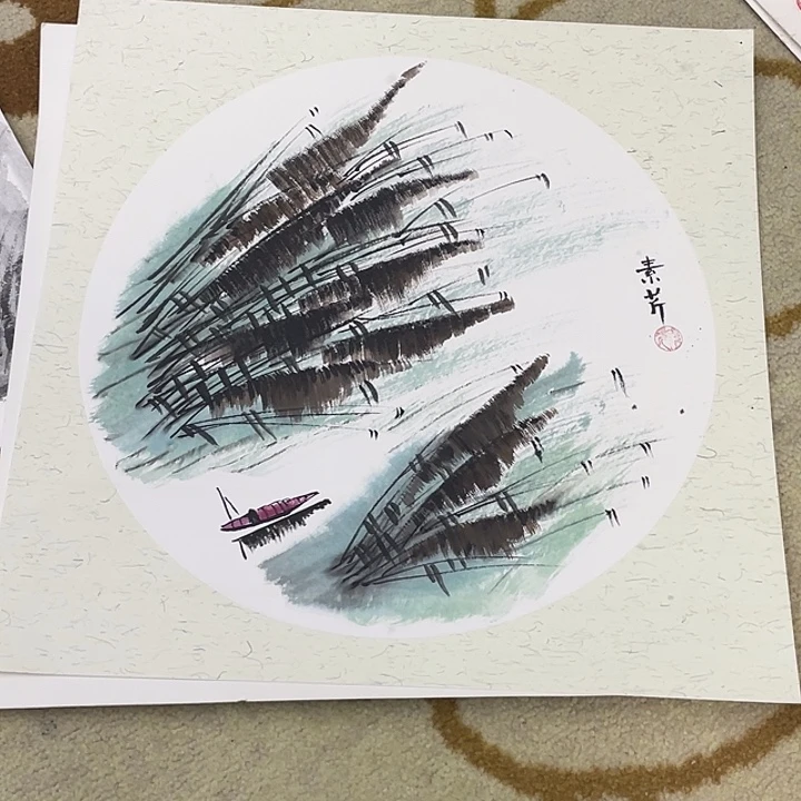 国画38-38卡纸作品艺