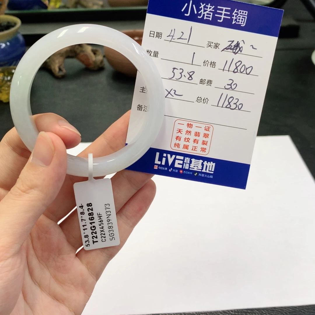 翡翠手镯未镶嵌硪****×