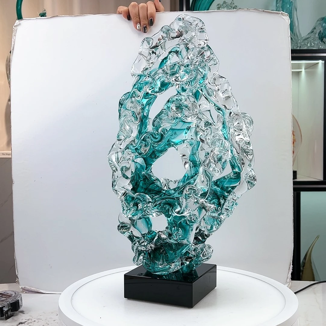 茶盏琉璃水晶太湖石50CM