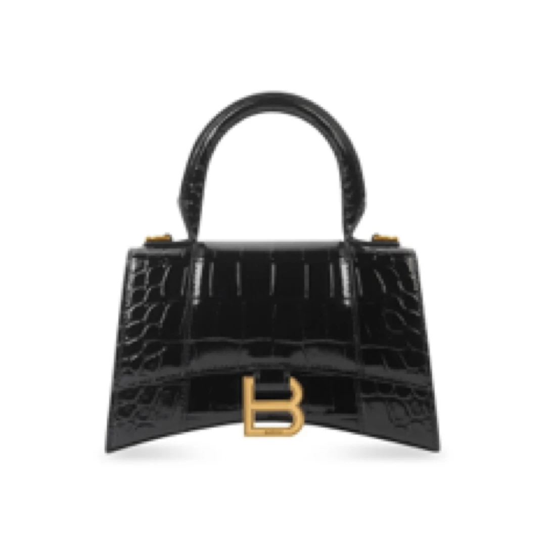 全新未使用 Balenciaga/巴黎世家 XS鳄鱼纹压纹手提包/00053