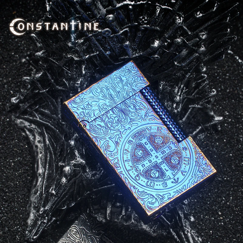 Pyrothron【康斯坦丁】纯铜高档商务男士复古钢声朗声创意打火机