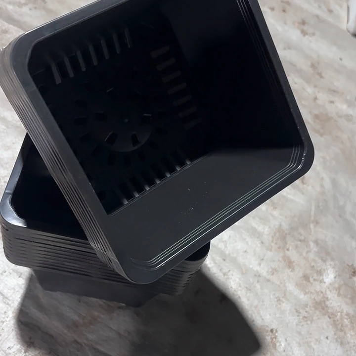 160黑方盆15公分高11公分12个