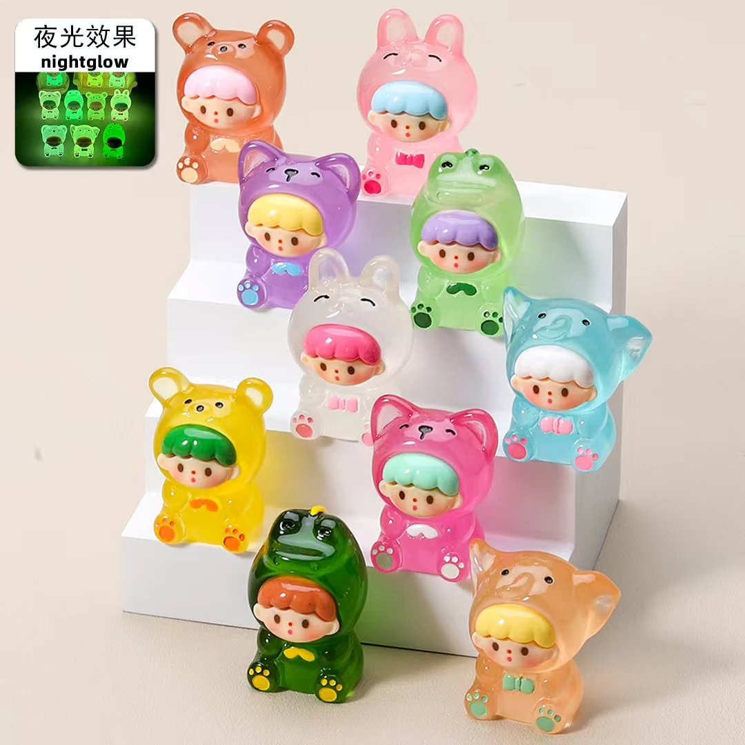 【单许愿+开火车】实色夜光混拆摆件3