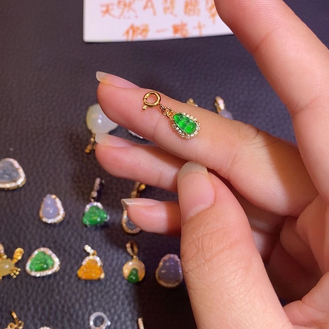 翡翠银S925镶嵌颈饰