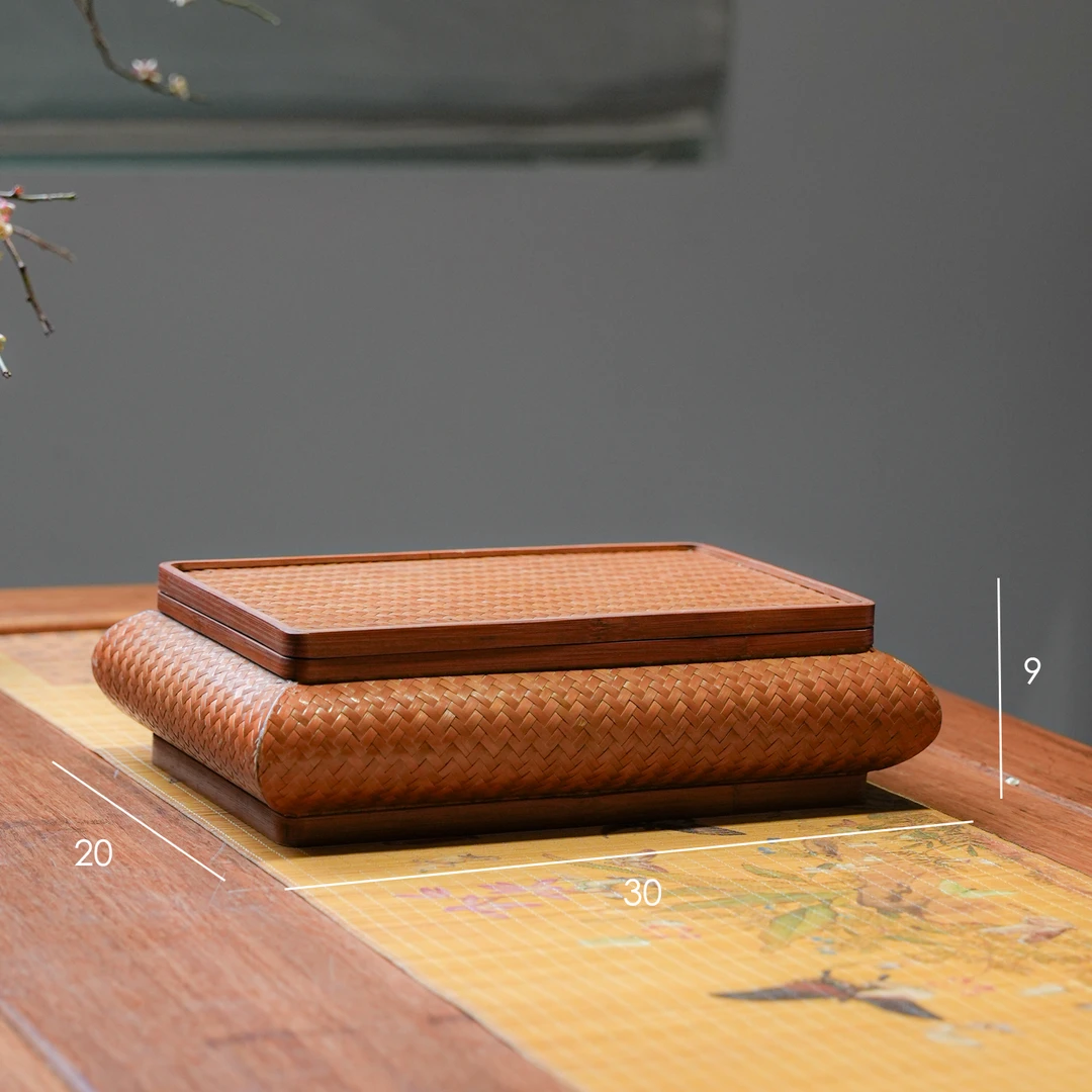 【拱月】茶盒非遗手工竹编外出便携家用收纳篮水果篮壶杯收纳