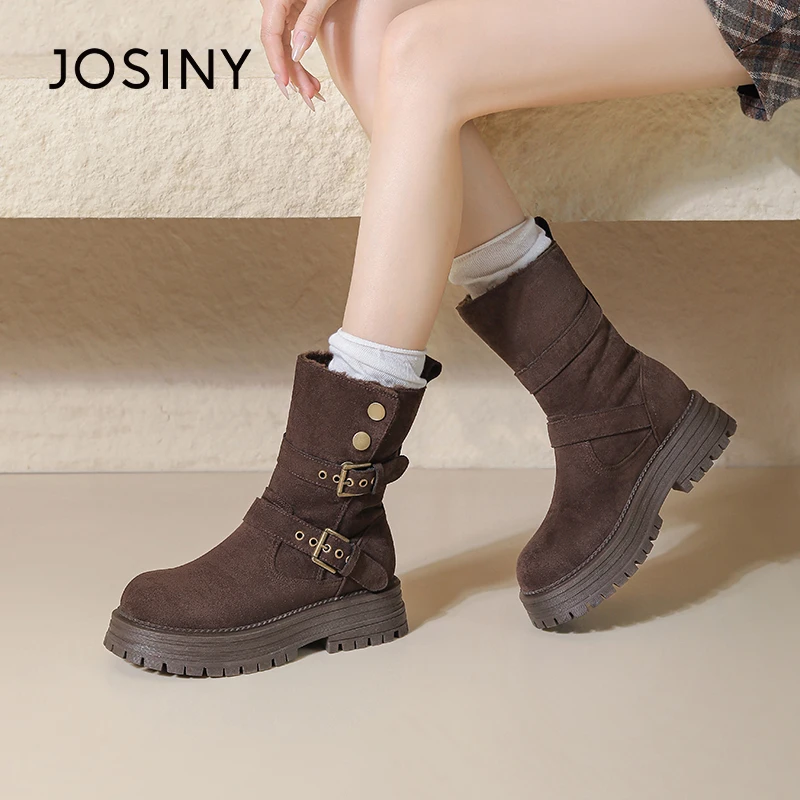 卓诗尼雅丹风休闲短靴2024冬季职业通勤久站不累脚时尚百搭女鞋