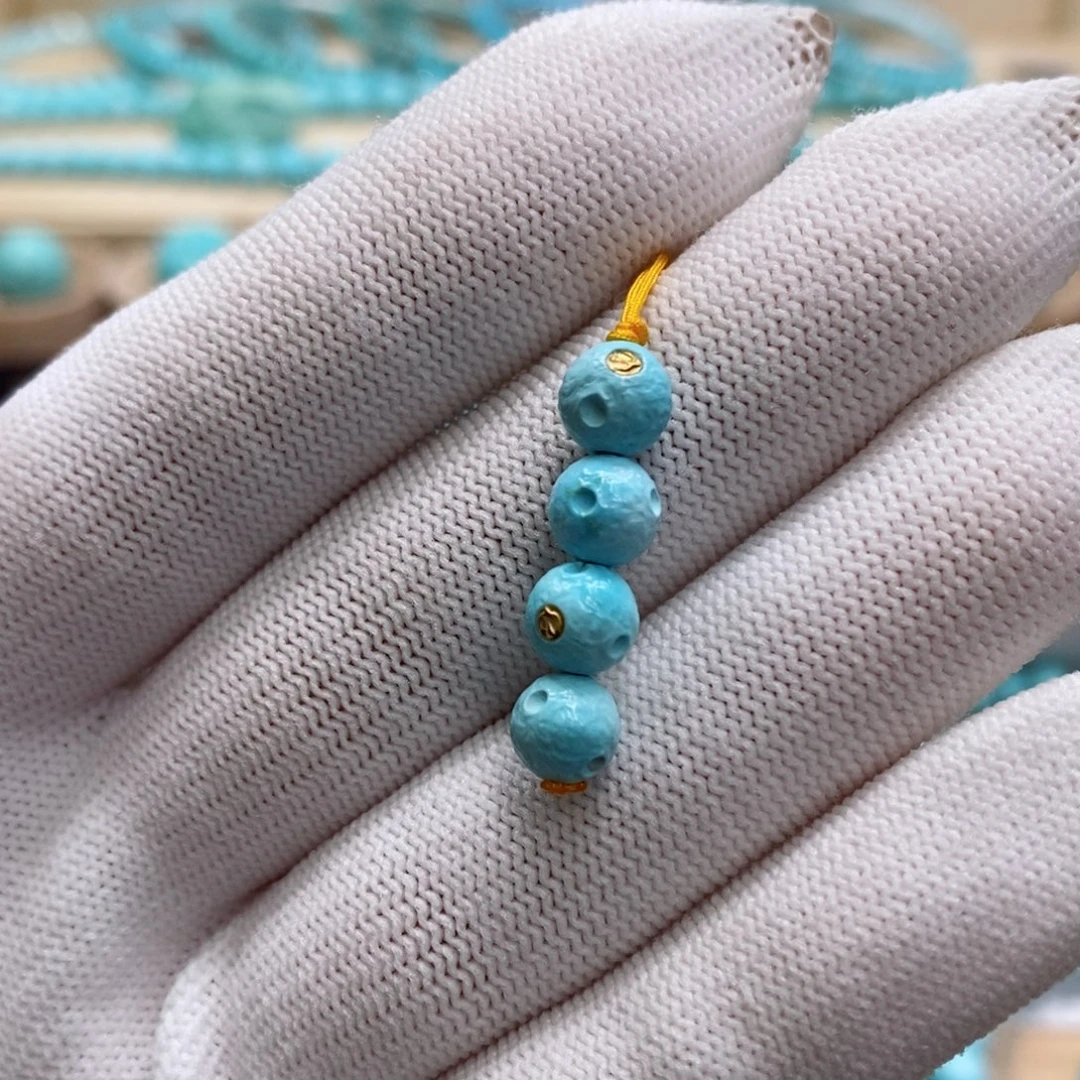 未镶嵌绿松石珠宝奇石6.5mm