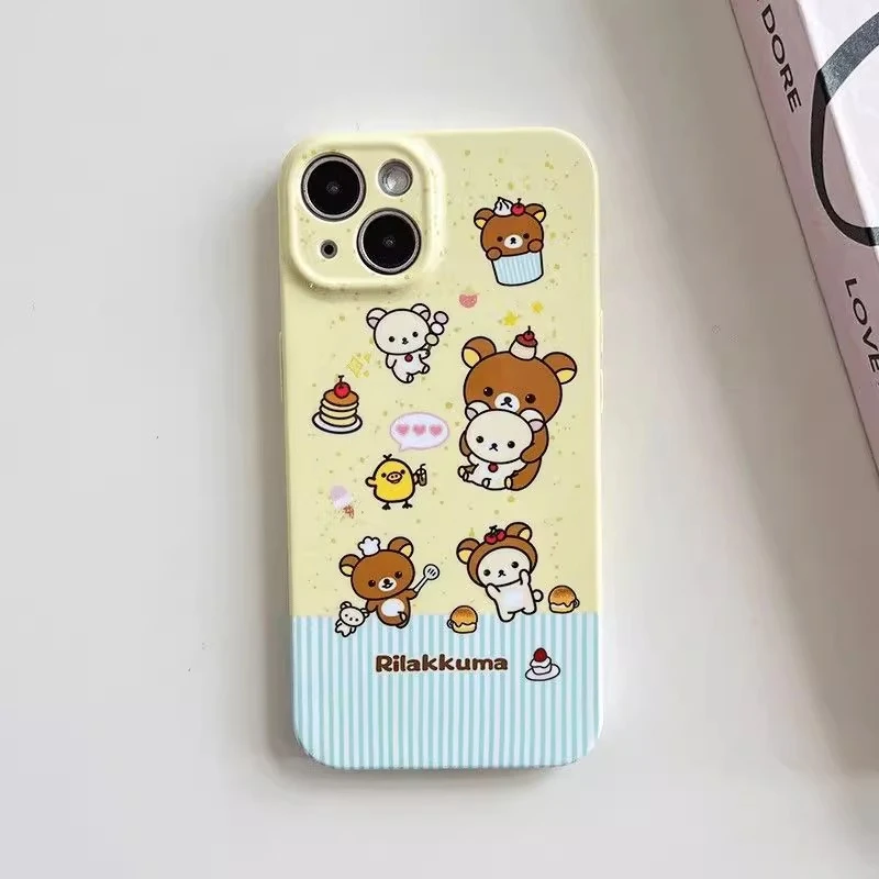 创意轻松熊适用苹果16pro手机壳iPhone15新款14可爱菲林17promax