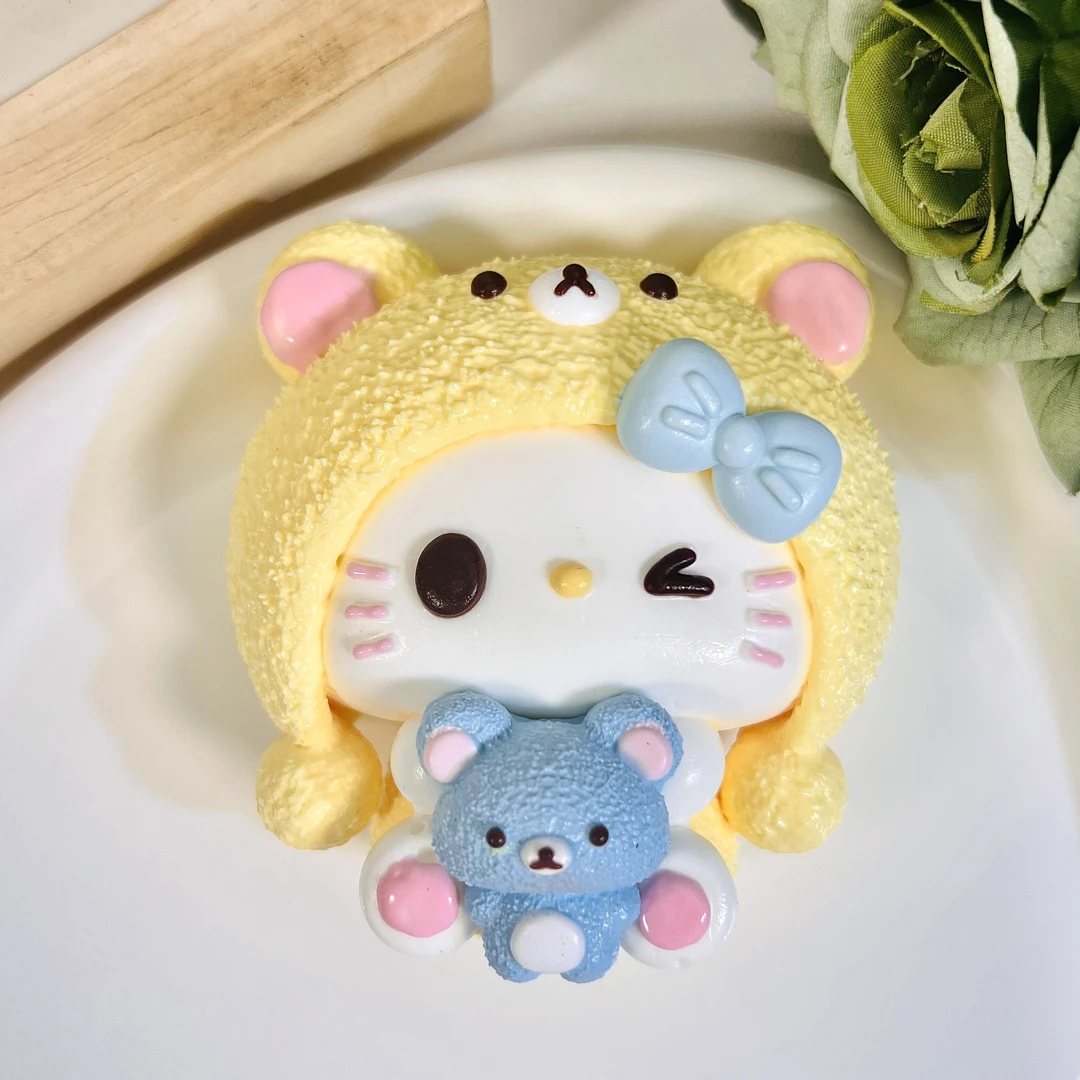 49号壳大大捏捏乐解压玩具Kitty抱抱熊手工制作默认瑕疵