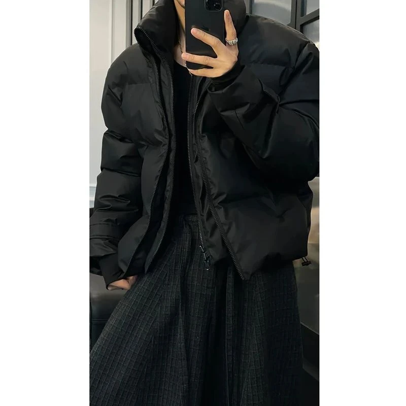 龙叨叨冬季新品高级感痞帅立领棉服男潮牌宽松百搭保暖棉衣外套