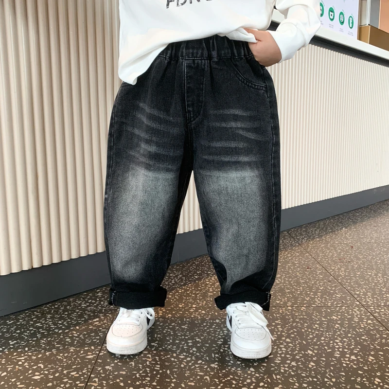 男童牛仔裤2025新款秋季男宝宝儿童裤子小男孩潮酷炸街长裤春秋装
