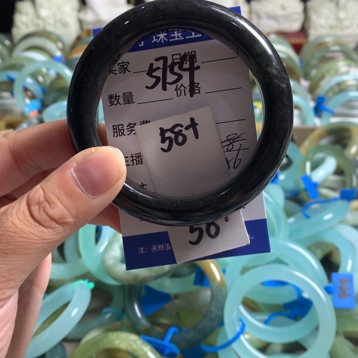 蛇纹石玉未镶嵌手镯5754