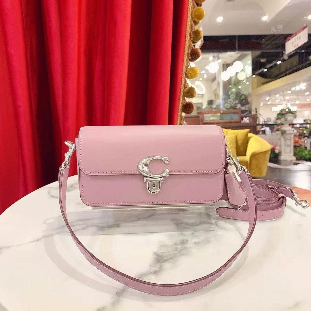 95新 COACH/蔻驰 GGS萌萌丨studio20紫色银扣单肩包/79156021