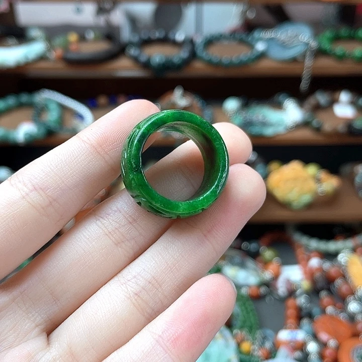 翡翠未镶嵌戒指饰品