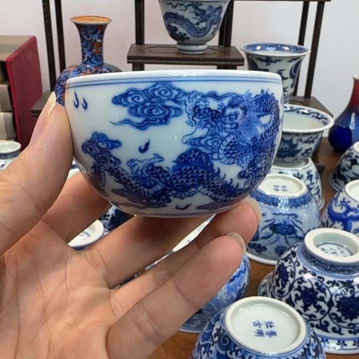 摆件陶景德镇陶瓷手工艺陶瓷杯1111