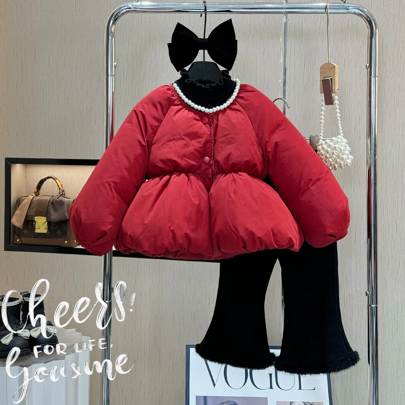 【现货】女童秋冬装棉服外套新款冬季加厚小女孩气质韩版洋气儿童