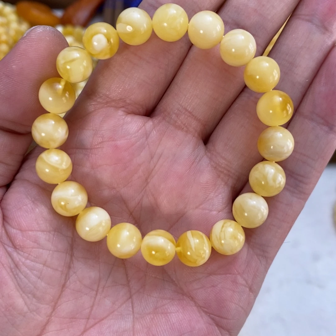 琥珀未镶嵌裸石10.0圆珠