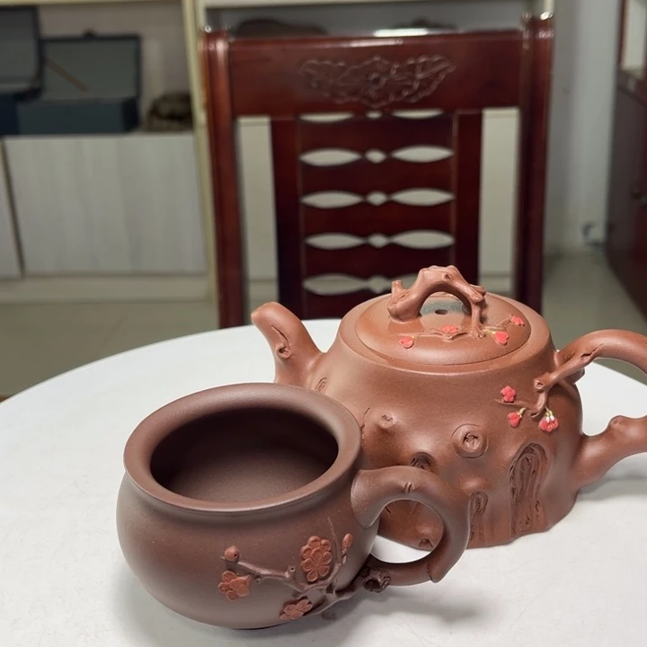 茶壶紫砂紫砂花茶
