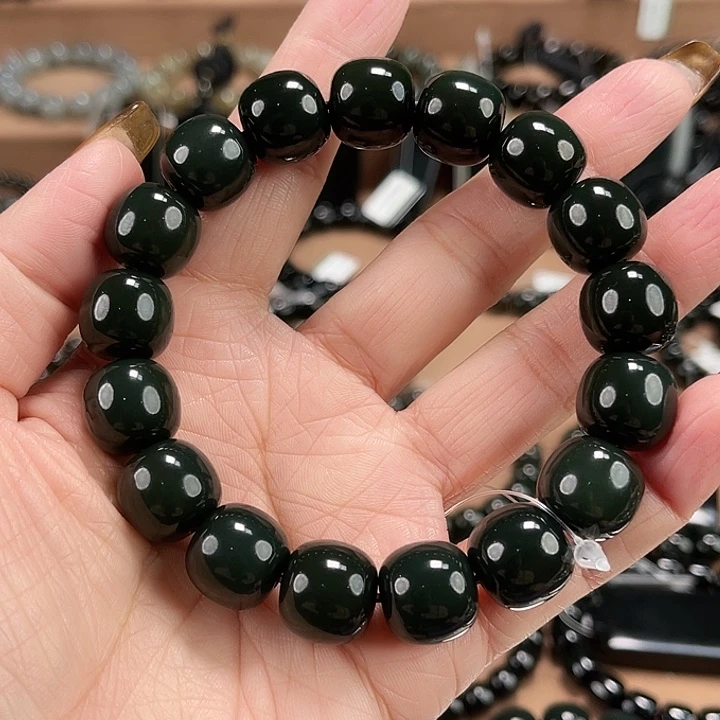 全***福和田玉未镶嵌手链14