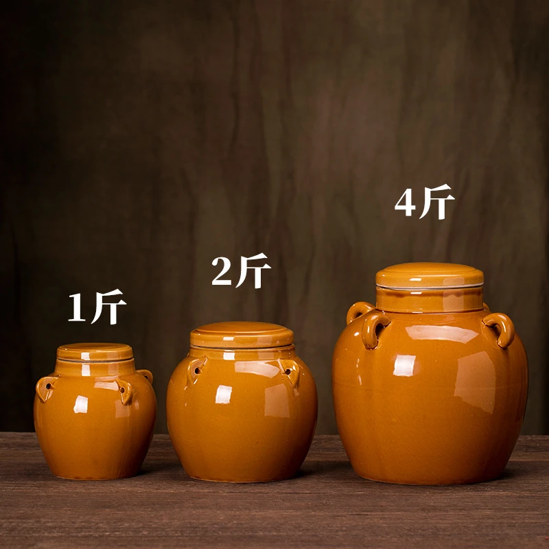 土陶蜂蜜罐子陶瓷猪油罐 酱菜 干货茶叶杂粮家用储物罐密封罐商用