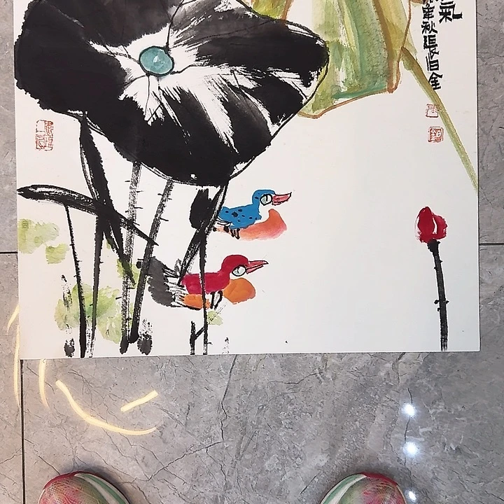 国画一****?一堂和气张伯金小品画