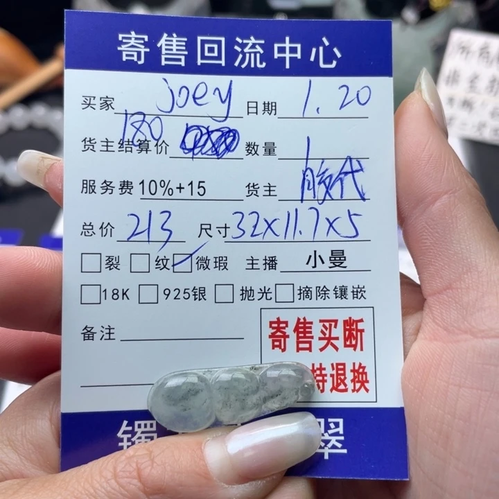 翡翠颈饰未镶嵌j**y1369