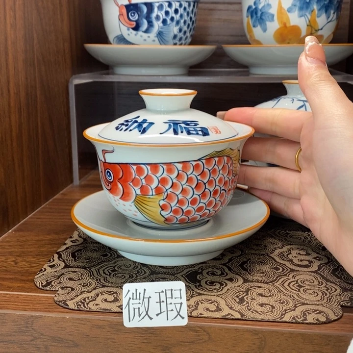 釉下老陶泥手工绘制