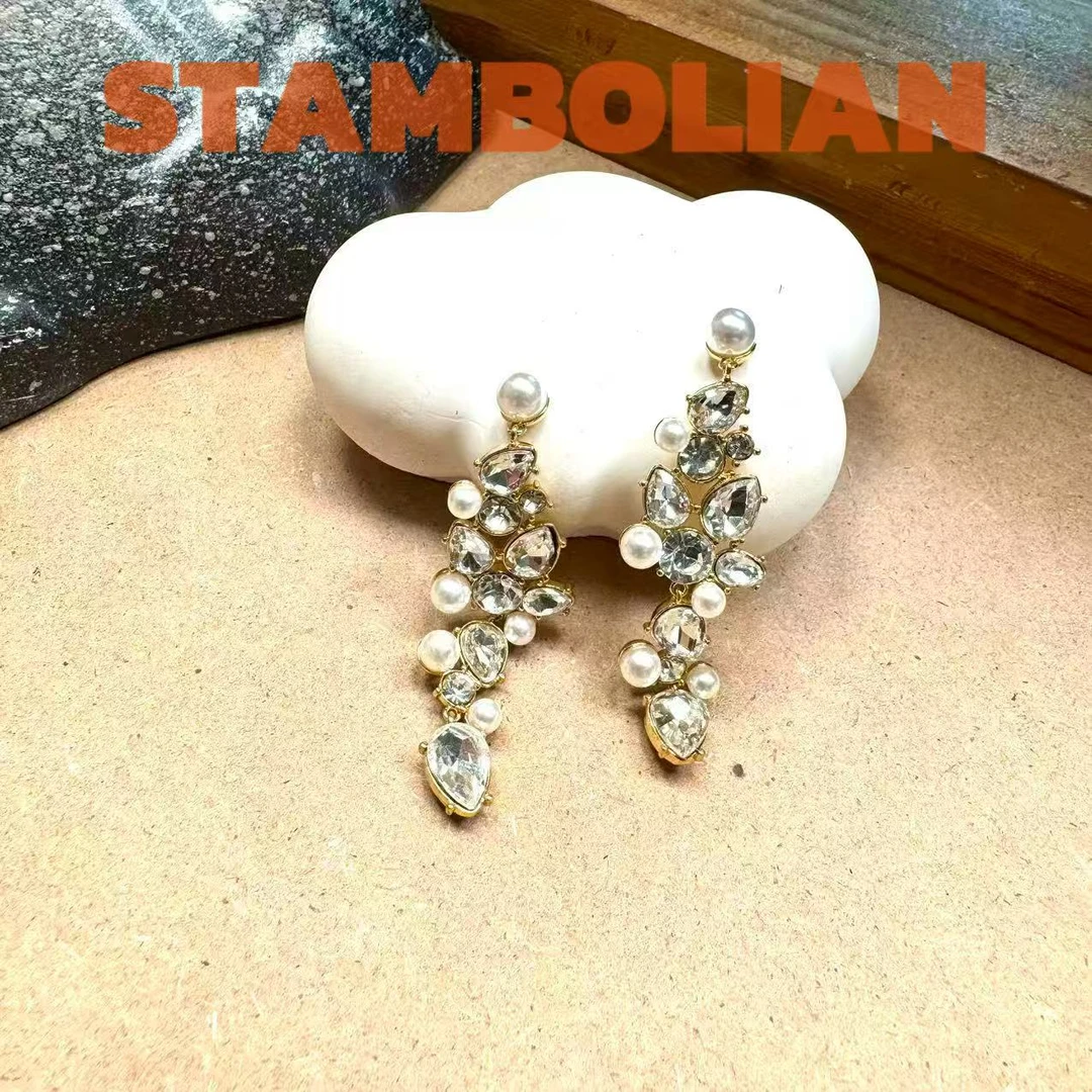 耳饰 正品STAMBOLIAN 宫廷风豪镶钻款耳坠QDS087