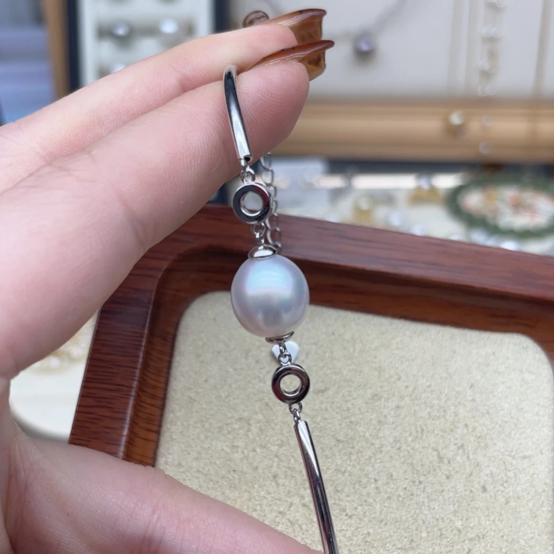 海水珍珠手链银S925镶嵌G100