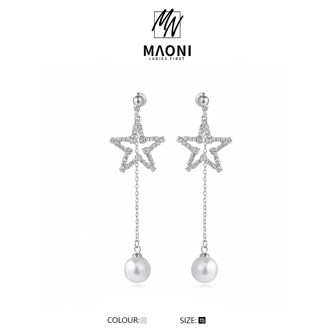 合金锆石耳饰 毛妮Peshe【星星针织耳环】轻奢时尚简约设计师DX9113