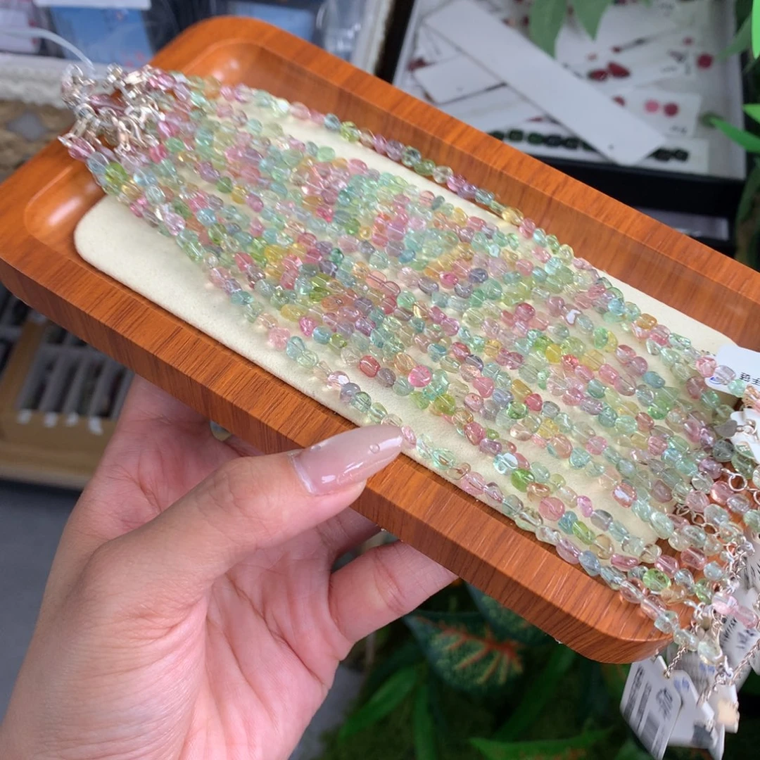 碧玺未镶嵌手串手链多样性发其一