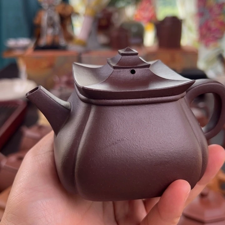 、***天茶壶紫砂紫泥宝塔
