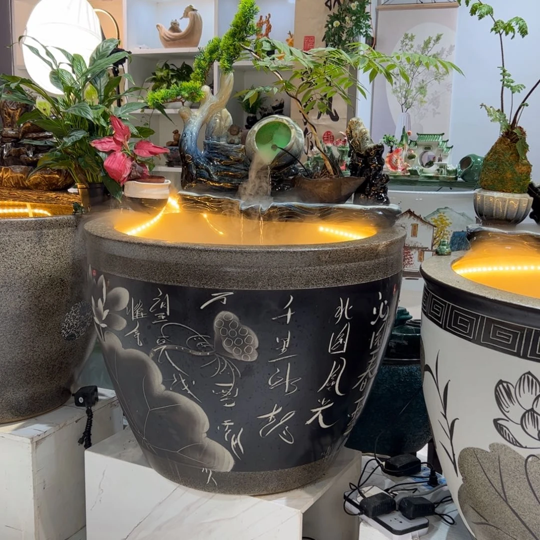 陶瓷景德镇陶瓷流水摆件