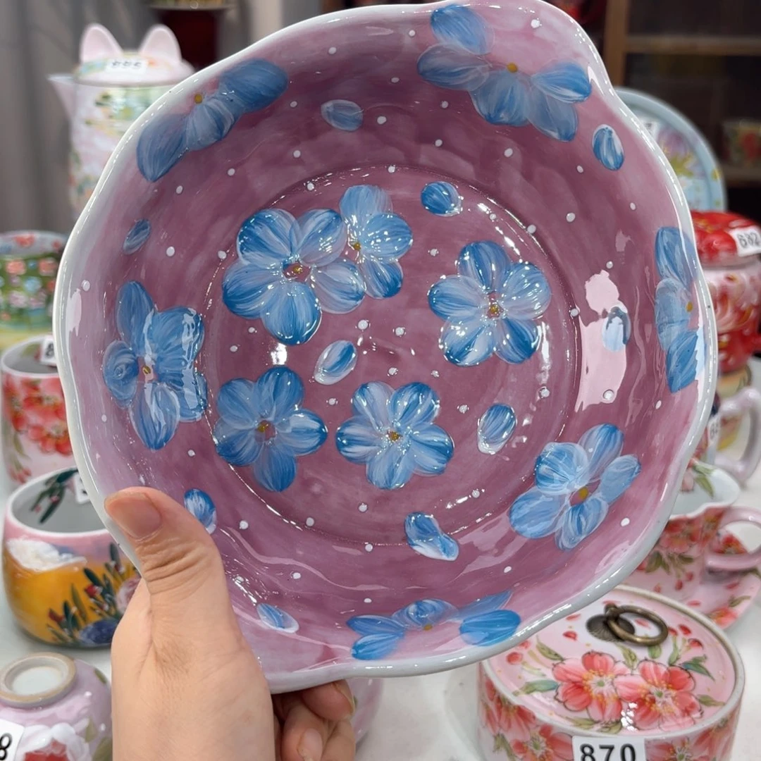 景德镇手绘高温釉下彩陶瓷茶具
