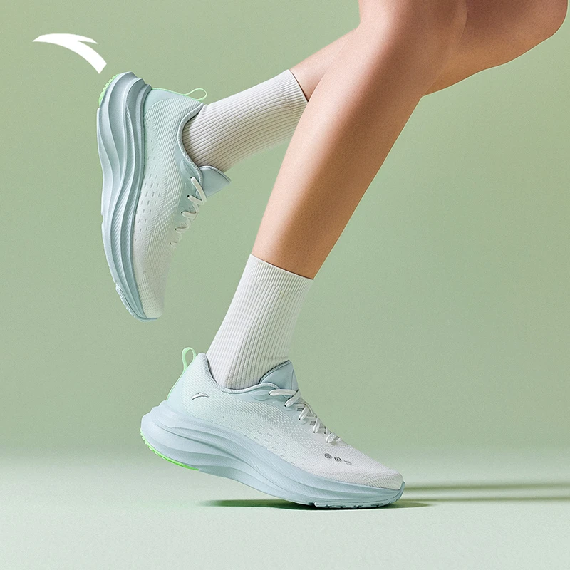 安踏叶子丨轻质缓震透气跑步鞋女鞋2025秋季新款轻便运动鞋子慢跑