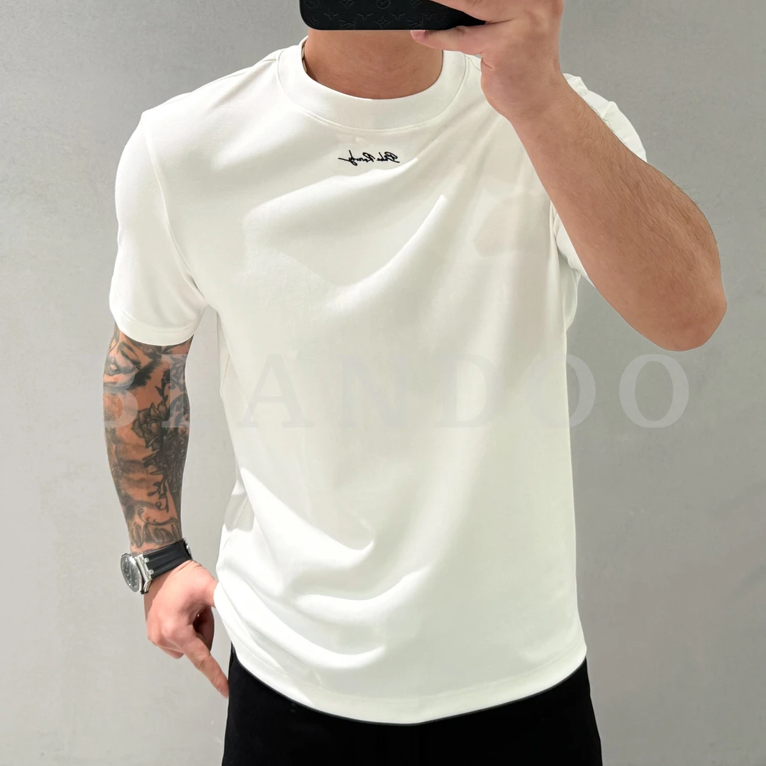 BLANDOO “秋冬福利” 男士秋冬舒适百搭莫代尔小标短袖T恤BK654